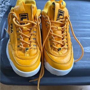 Fila Vibrant Yellow Athletic Shoes